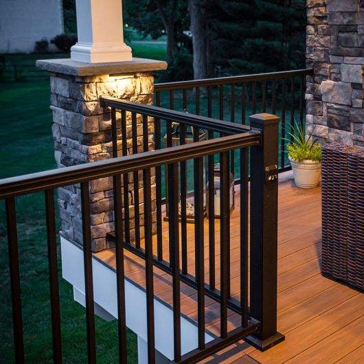 Black Aluminium Railings-Premium Matte Black Aluminum Balcony & Deck Railings
