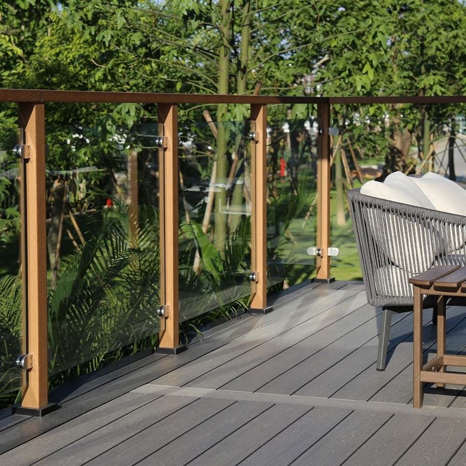 Exterior Glass Railing System-Frameless & Semi-Frameless Outdoor Facade Balustrades